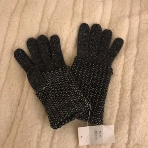 Sparkly black gloves